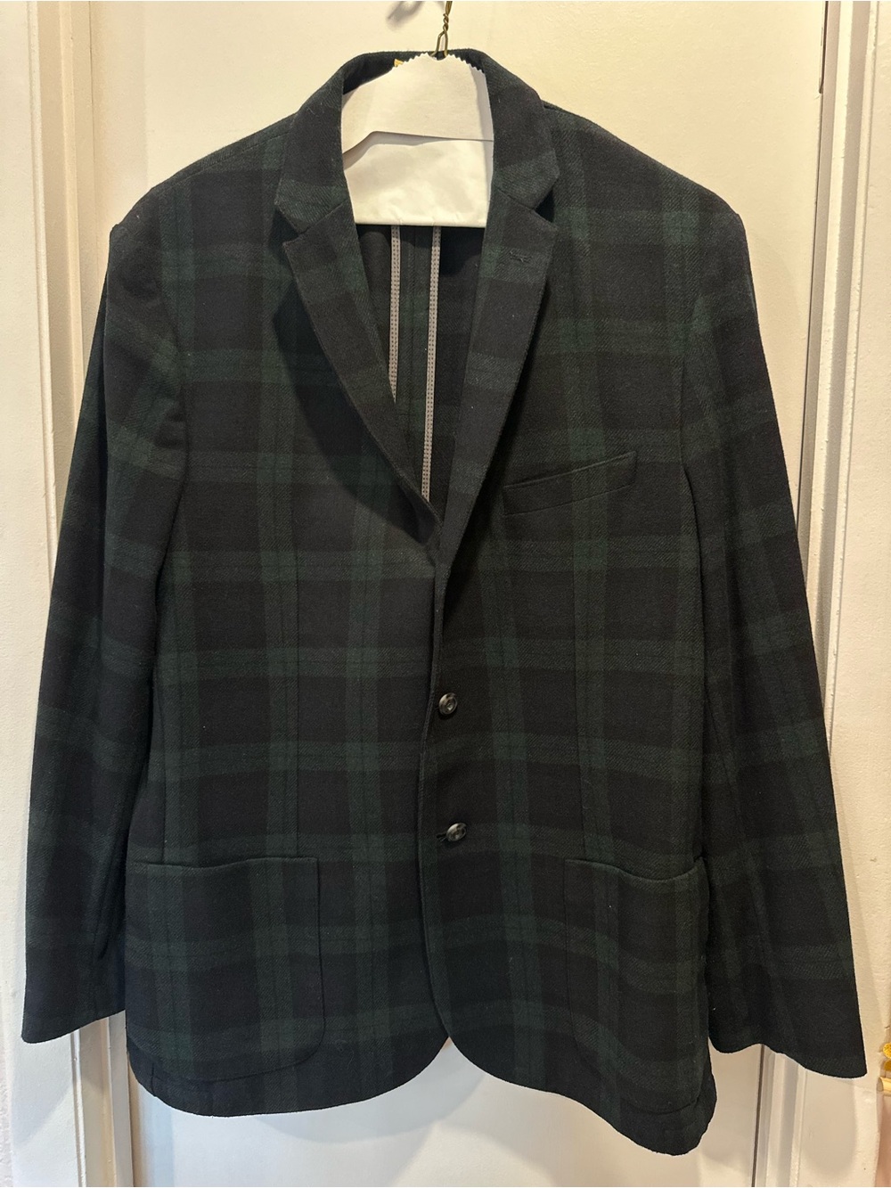 Men's Dark Green Plaid Cremieux Blazer - Classic Tailored Jacket